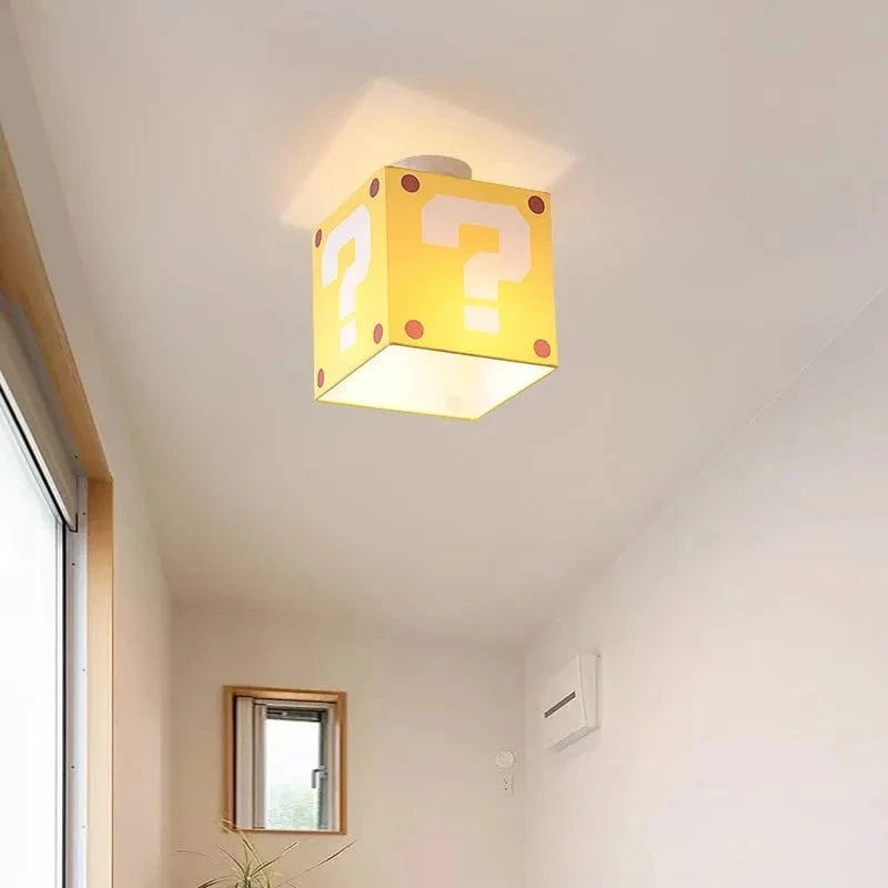 Super Mario Boks LED Ceiling Lamp - Børn - Spørgsmålstegn - Stof