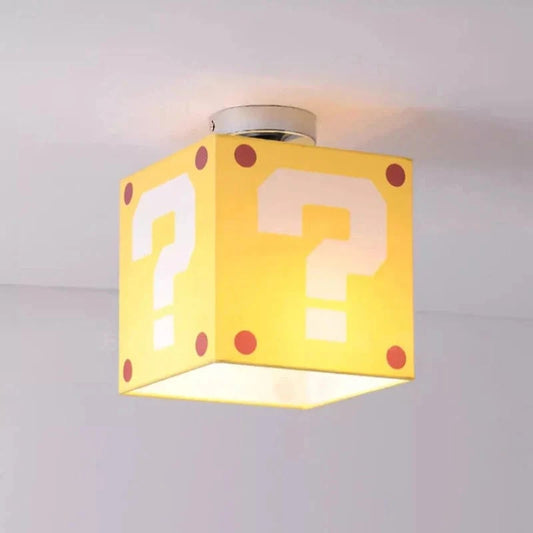 Super Mario Boks LED Ceiling Lamp - Børn - Spørgsmålstegn - Stof