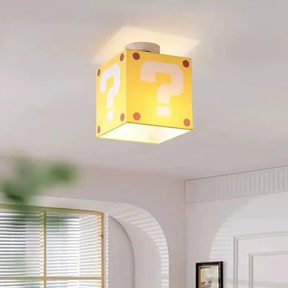 Super Mario Boks LED Ceiling Lamp - Børn - Spørgsmålstegn - Stof