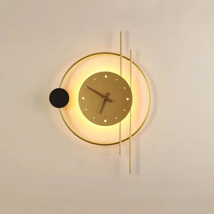 Moderne LED Vægur - Væglampe - Natlys - Indendørs Belysning - Metal