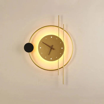 Moderne LED Vægur - Væglampe - Natlys - Indendørs Belysning - Metal