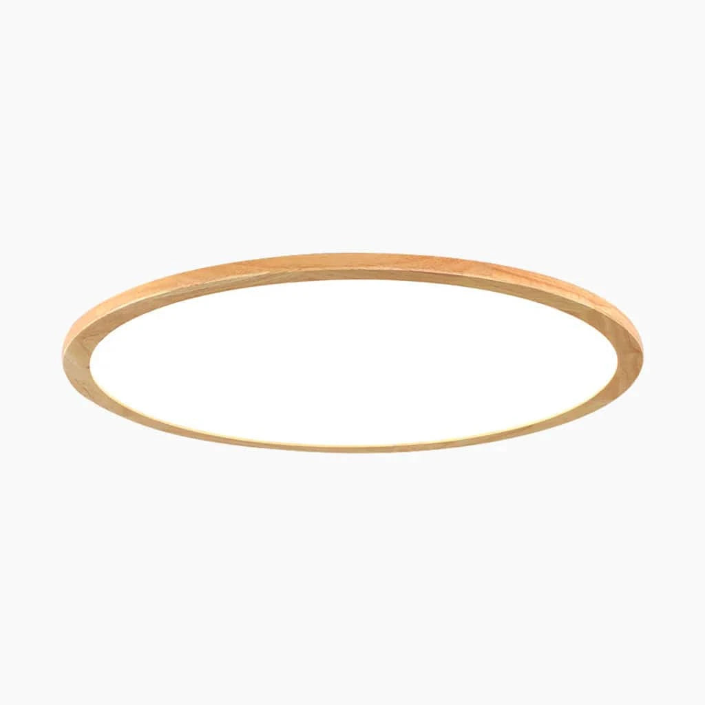 Ultra Tynd Flush Mount Træ Loftslampe - Moderne - Flad - LED Lys