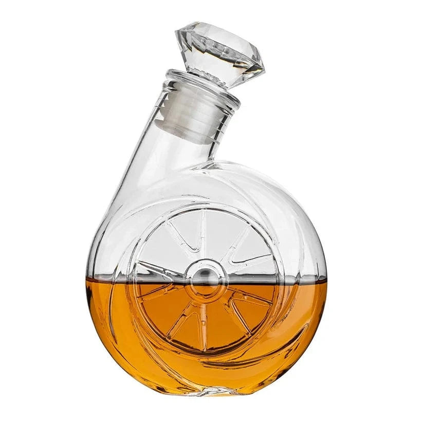 Vintage Turbo Glas Whisky Karaffel Sæt - Vinflaske - Lækagesikker - 500 ml