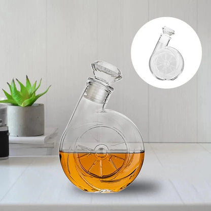 Vintage Turbo Glas Whisky Karaffel Sæt - Vinflaske - Lækagesikker - 500 ml
