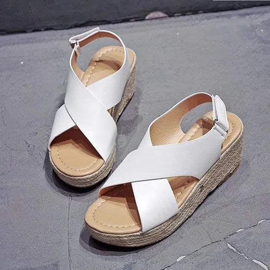 Åben Tå Ortopædiske Sandaler Dame - Kilehæl - Skridsikker Sandals Danmarkmode.dk