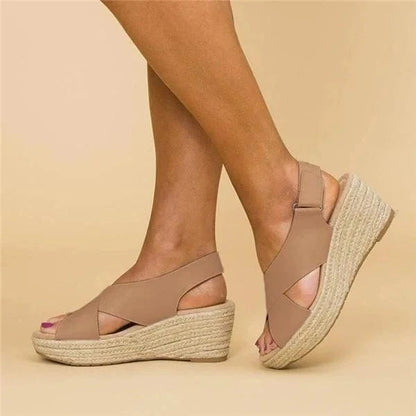 Åben Tå Ortopædiske Sandaler Dame - Kilehæl - Skridsikker Sandals Danmarkmode.dk