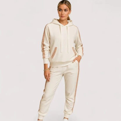 Afslappet Pasform Træningsdragt - Hoodie Dame - Joggingbukser - Sportstøj Outfit Sets Danmarkmode.dk