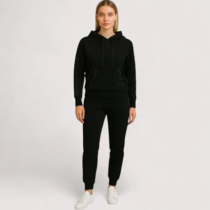 Afslappet Pasform Træningsdragt - Hoodie Dame - Joggingbukser - Sportstøj Outfit Sets Danmarkmode.dk