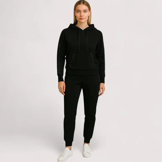 Afslappet Pasform Træningsdragt - Hoodie Dame - Joggingbukser - Sportstøj Outfit Sets Danmarkmode.dk