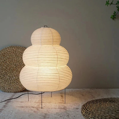 Akari 24N 3 Tiered Rispapir Bordlampe - Natlampe - Japandi - E27 Table Lamp Danmarkmode.dk