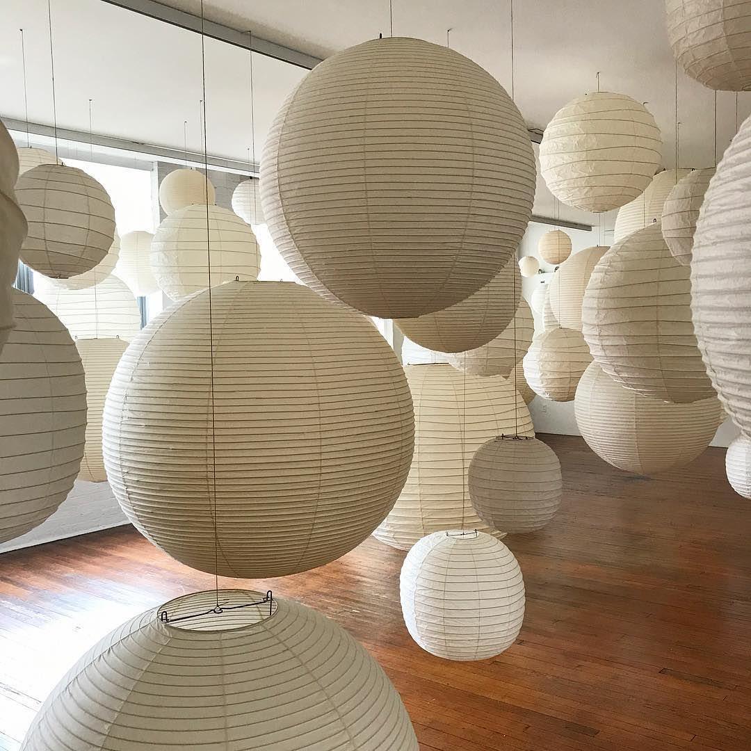 Akari A Serie Pendant Lamp, Japanese Design, Rice Paper, Modern Minimalist, 23.6" Diameter, Indoor Lighting, Home Décor, Unisex Pendant Lamp Danmarkmode
