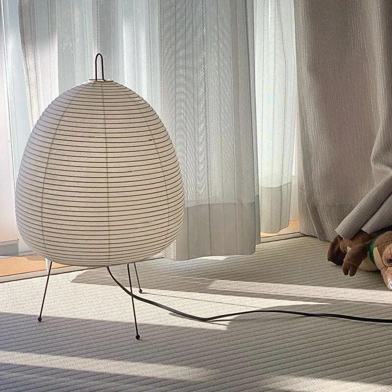 Akari Gulvlampe - Japandi Rispapir Lampe - Vintage Floor Lamps Danmarkmode.dk