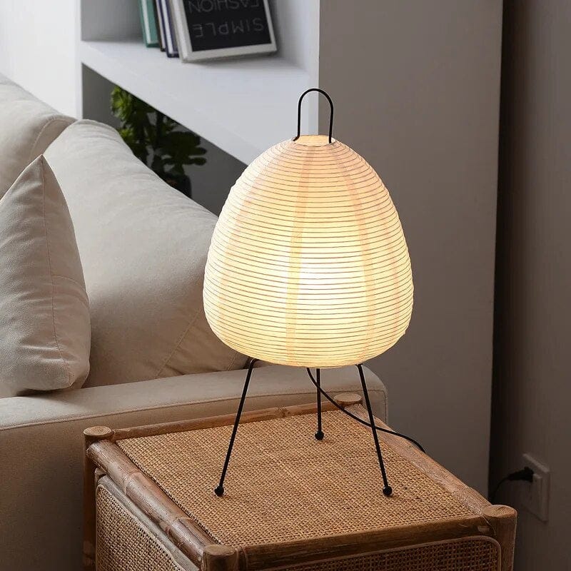 Akari Gulvlampe - Japandi Rispapir Lampe - Vintage Floor Lamps Danmarkmode.dk