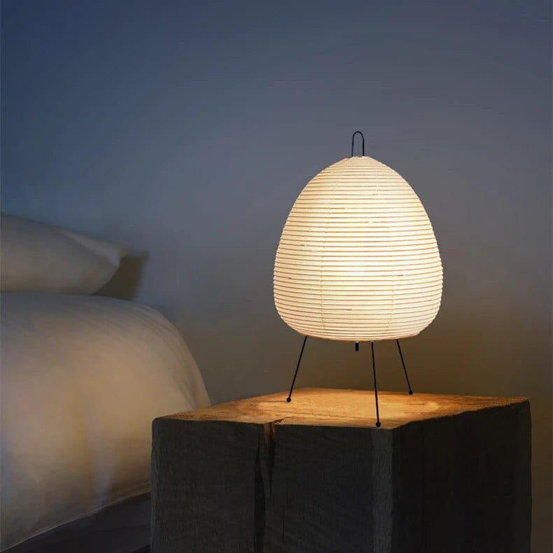 Akari Gulvlampe - Japandi Rispapir Lampe - Vintage Floor Lamps Danmarkmode.dk