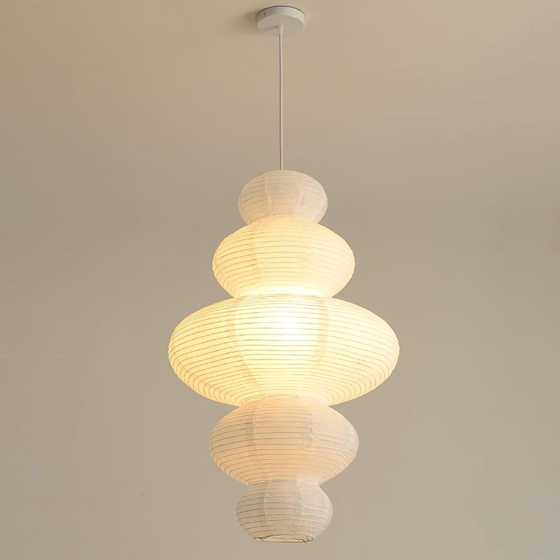 Akari Juni Pendellampe | Modern Pendant Light | Japanese Design | White Paper | 60cm | Home Décor | Suitable for Living Room, Dining Room Pendant Lamp Danmarkmode