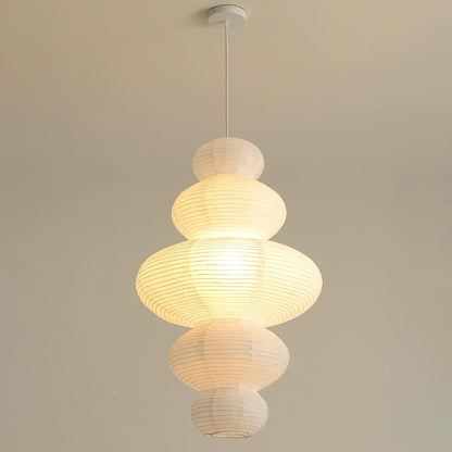 Akari Juni Pendellampe | Modern Pendant Light | Japanese Design | White Paper | 60cm | Home Décor | Suitable for Living Room, Dining Room Pendant Lamp Danmarkmode