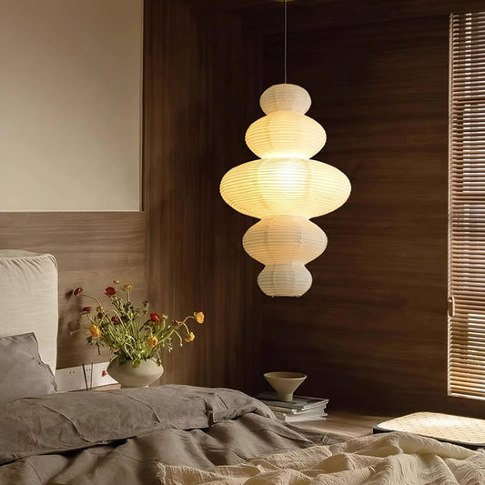 Akari Juni Pendellampe | Modern Pendant Light | Japanese Design | White Paper | 60cm | Home Décor | Suitable for Living Room, Dining Room Pendant Lamp Danmarkmode