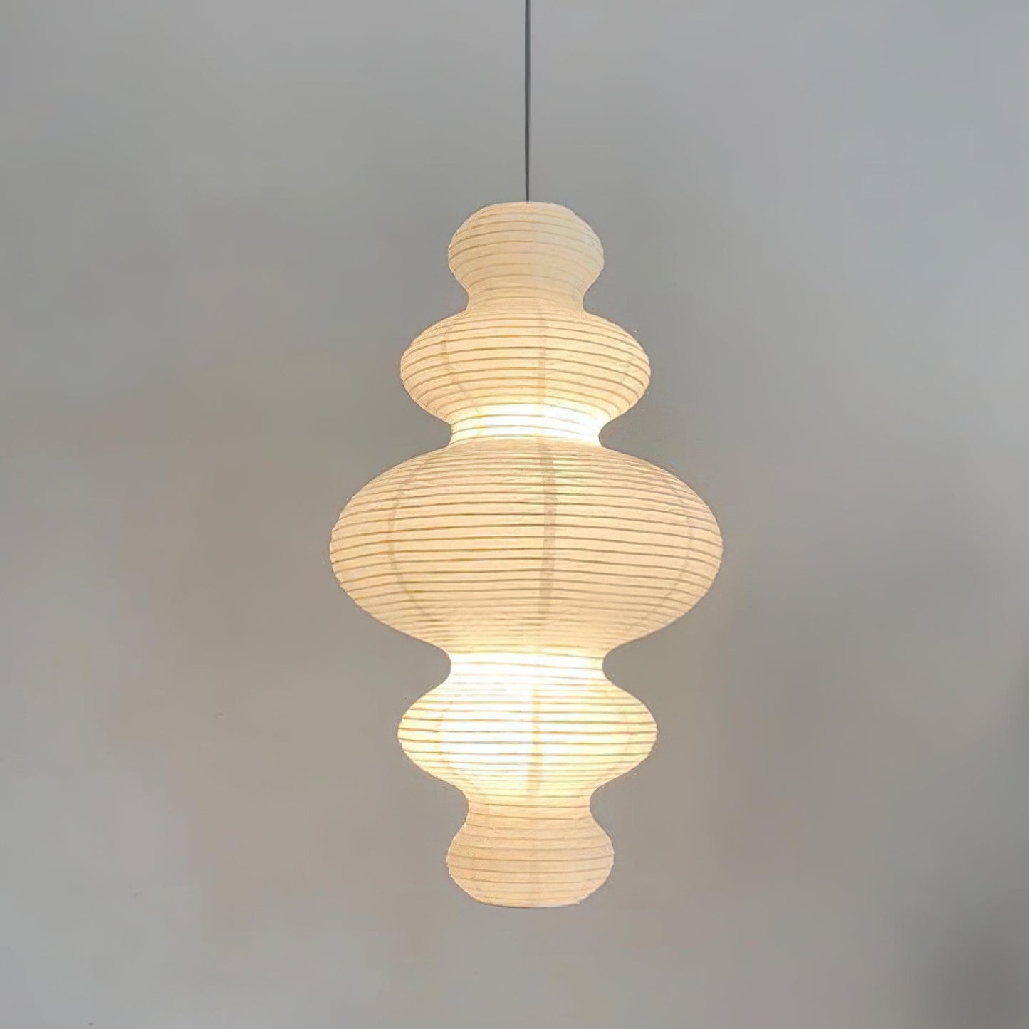 Akari Juni Pendellampe | Modern Pendant Light | Japanese Design | White Paper | 60cm | Home Décor | Suitable for Living Room, Dining Room Pendant Lamp Danmarkmode