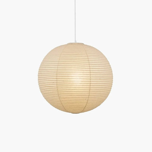Akari Sfærisk Rispapirlampe - Pendellampe - Japandi Style - E27 LED Pære Ceiling Light Fixtures Danmarkmode.dk