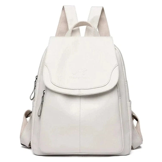 Anti-Tyveri Rygsæk I Læder - Skoletasker - RFID - Vandtæt - Moderne Backpacks Danmarkmode.dk