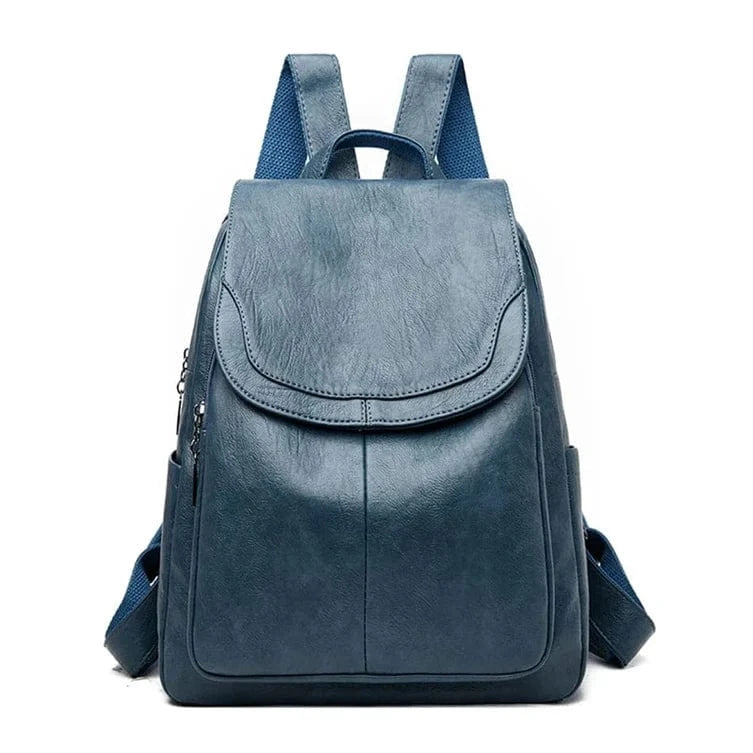 Anti-Tyveri Rygsæk I Læder - Skoletasker - RFID - Vandtæt - Moderne Backpacks Danmarkmode.dk