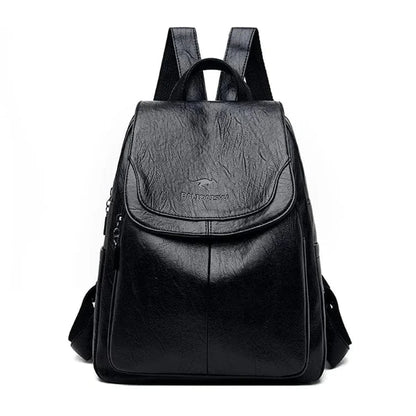 Anti-Tyveri Rygsæk I Læder - Skoletasker - RFID - Vandtæt - Moderne Backpacks Danmarkmode.dk