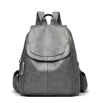 Anti-Tyveri Rygsæk I Læder - Skoletasker - RFID - Vandtæt - Moderne Backpacks Danmarkmode.dk