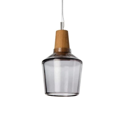 Antik Klart Glas Træ Lysekrone - Pendellampe - Moderne - Hængende Ceiling Light Fixtures Danmarkmode.dk