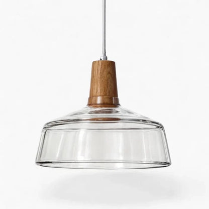 Antik Klart Glas Træ Lysekrone - Pendellampe - Moderne - Hængende Ceiling Light Fixtures Danmarkmode.dk
