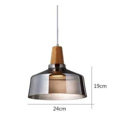 Antik Klart Glas Træ Lysekrone - Pendellampe - Moderne - Hængende Ceiling Light Fixtures Danmarkmode.dk