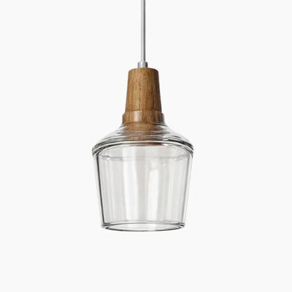 Antik Klart Glas Træ Lysekrone - Pendellampe - Moderne - Hængende Ceiling Light Fixtures Danmarkmode.dk
