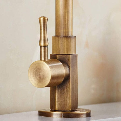 Antik Massiv Messing Køkkenarmatur - Blandingsbatteri - Svanehals Kitchen Sink Faucets Danmarkmode.dk