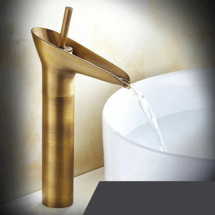 Antik Vandfald Badeværelsesarmatur - Messing - Vask - Vandhane Bathroom Sink Faucets Danmarkmode.dk