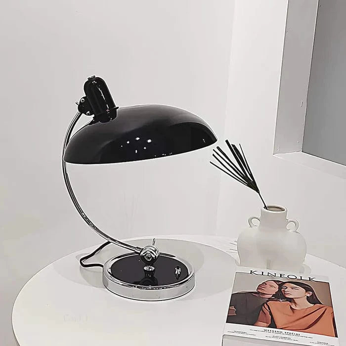 Art Deco Fleksibel Drejearm Skrivebordslampe - Krom - Scandinavian - E27 Desk Lamps Danmarkmode.dk