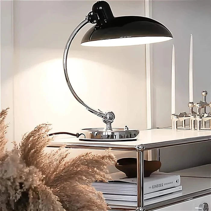 Art Deco Fleksibel Drejearm Skrivebordslampe - Krom - Scandinavian - E27 Desk Lamps Danmarkmode.dk
