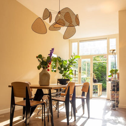 Art Deco Screen Cannage Pendellampe - Lysekrone - Rattan - Vintage Ceiling Light Fixtures Danmarkmode.dk