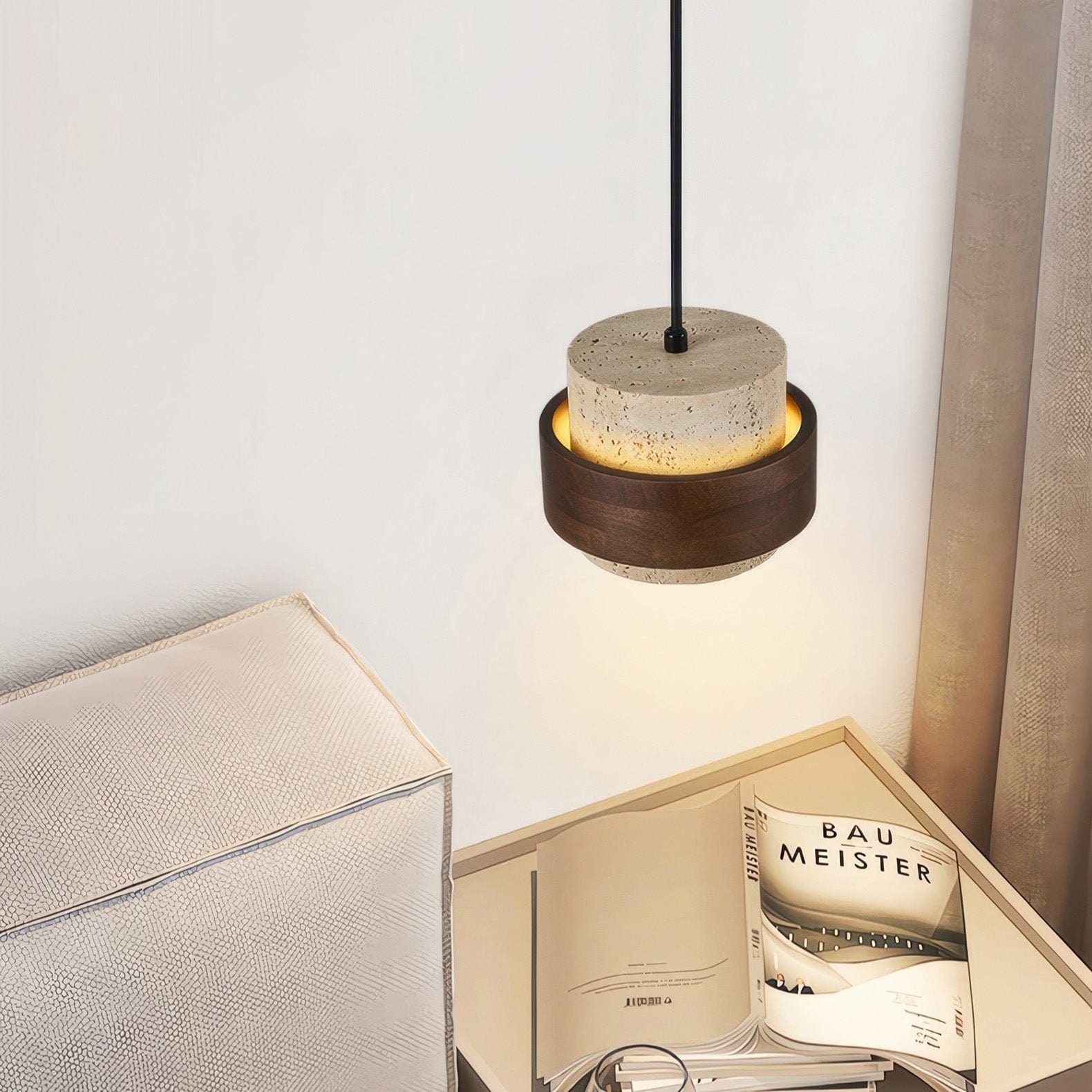 Ascend Retro Sten Wabi-Sabi Pendant Light - Scandinavian Style, Natural Material, Adjustable Size, Modern Design, Home Decor, Indoor Lighting pendant light Danmarkmode