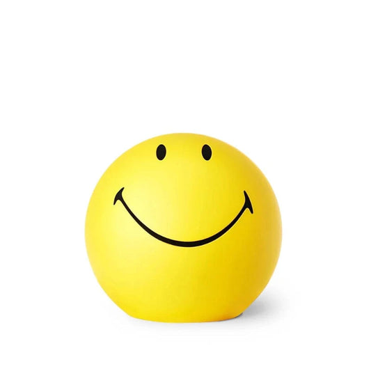 Bærbar Gul Smiley LED Bordlampe - Emoji - Polypropylen - Genopladelig Table Lamp Danmarkmode.dk