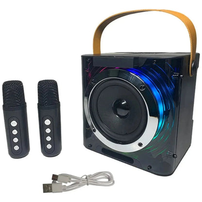 Bærbar Trådløs Karaoke Anlæg - Karaoke Sæt - Bluetooth Højttaler - Mikrofon Karaoke Systems Danmarkmode.dk