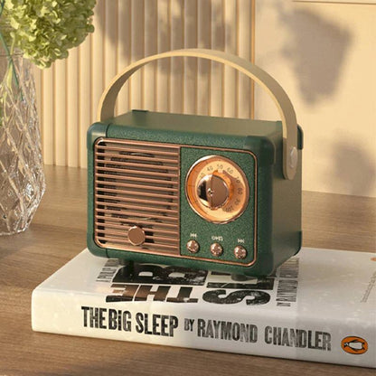 Bærbar Vintage Radio Bluetooth Højttaler - Trådløs - Mini Højttaler Bluetooth Speakers Danmarkmode.dk