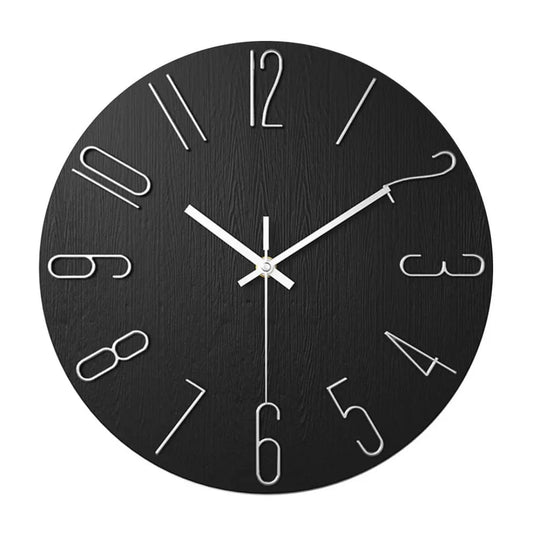 Batteridrevet Lydløst Vægur - Analogt - Vægur med Tal - Plastik - 3D Wall Clock Danmarkmode.dk