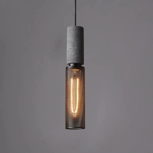 Beton Industriel Pendel Lampe - Metalnet - Hængende - LED Ceiling Light Fixtures Danmarkmode.dk