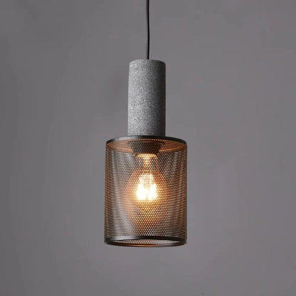 Beton Industriel Pendel Lampe - Metalnet - Hængende - LED Ceiling Light Fixtures Danmarkmode.dk