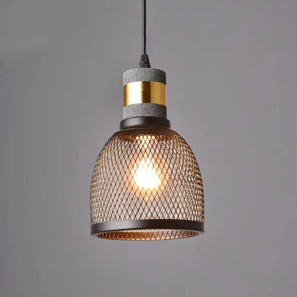 Beton Industriel Pendel Lampe - Metalnet - Hængende - LED Ceiling Light Fixtures Danmarkmode.dk