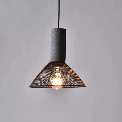 Beton Industriel Pendel Lampe - Metalnet - Hængende - LED Ceiling Light Fixtures Danmarkmode.dk