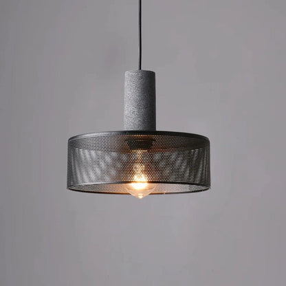 Beton Industriel Pendel Lampe - Metalnet - Hængende - LED Ceiling Light Fixtures Danmarkmode.dk
