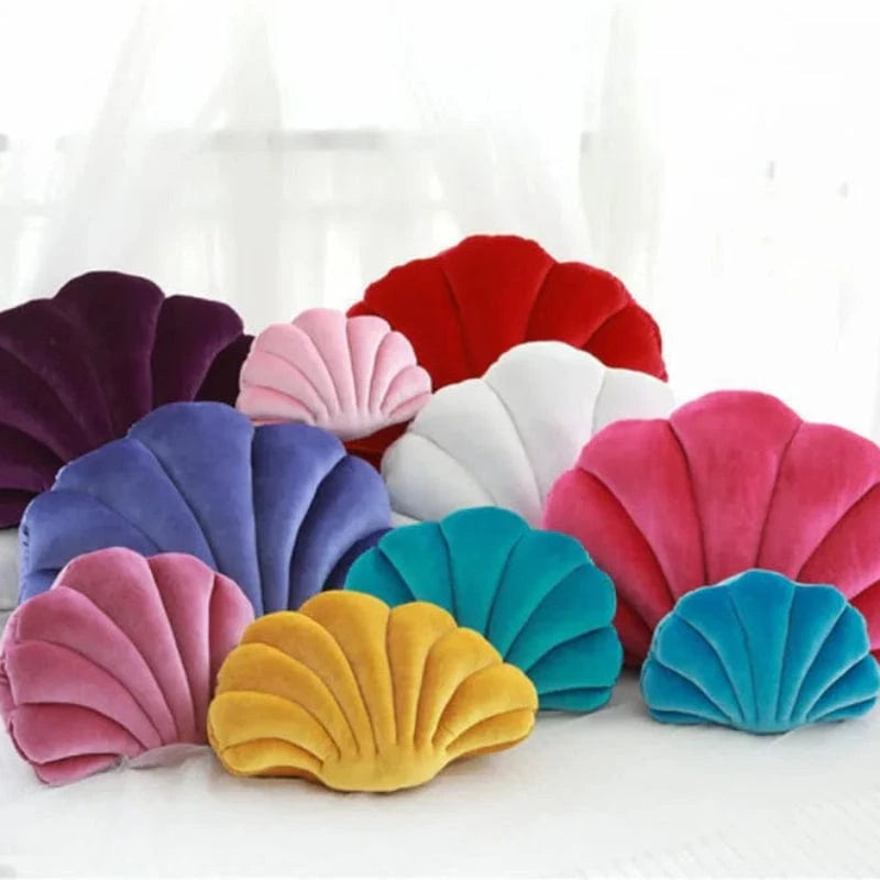 Blød Seashell Dekorativ Puder til Sofa - Plaidspude - Fløjl - Boligindretning Throw Pillows Danmarkmode.dk
