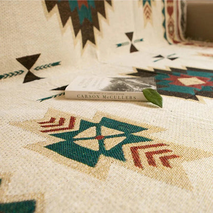 Boheme Strikket Plaidstæppe - Letvægts - Geometrisk - Vævet Blankets Danmarkmode.dk