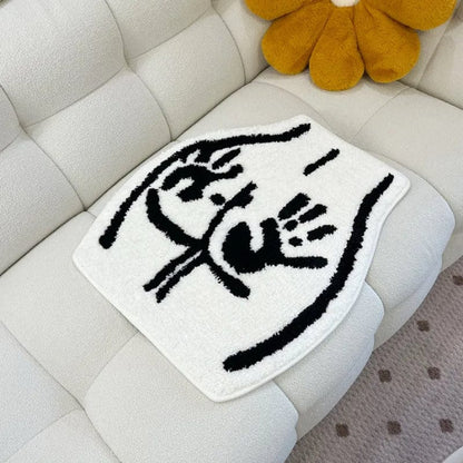 Booty Håndaftryk Tufted Dørmåtte - Absorberende - Skridsikker - Gulvtæppe Door Mats Danmarkmode.dk