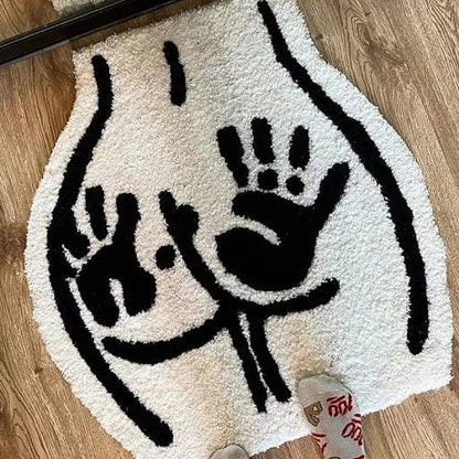 Booty Håndaftryk Tufted Dørmåtte - Absorberende - Skridsikker - Gulvtæppe Door Mats Danmarkmode.dk